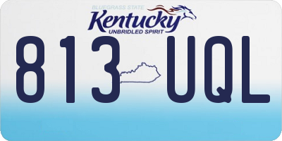 KY license plate 813UQL