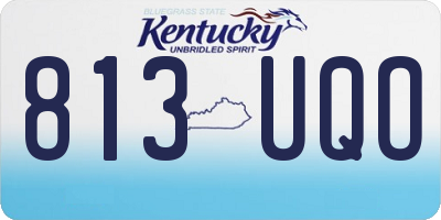 KY license plate 813UQO