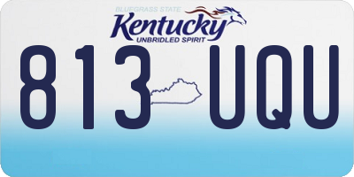 KY license plate 813UQU