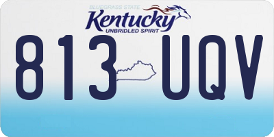 KY license plate 813UQV