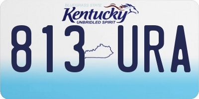 KY license plate 813URA
