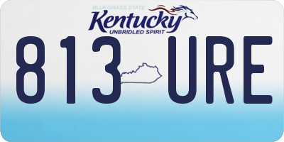 KY license plate 813URE
