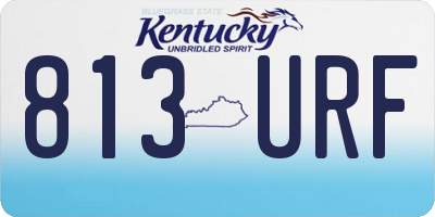 KY license plate 813URF