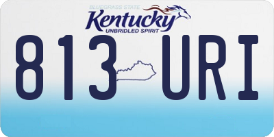 KY license plate 813URI
