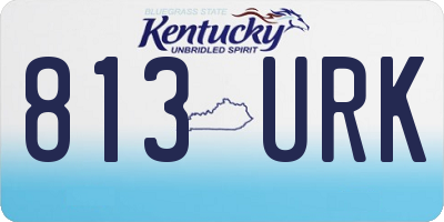 KY license plate 813URK