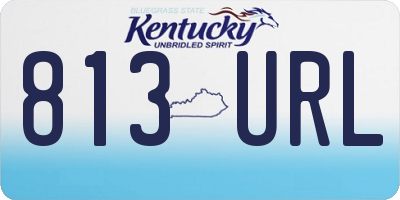KY license plate 813URL