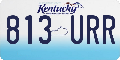 KY license plate 813URR