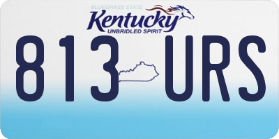 KY license plate 813URS
