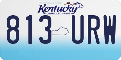KY license plate 813URW