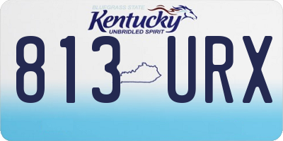 KY license plate 813URX