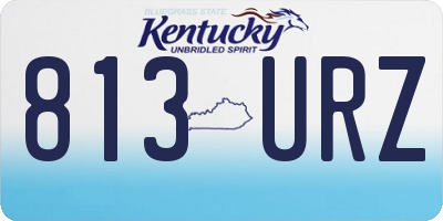 KY license plate 813URZ