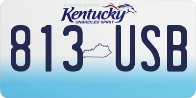 KY license plate 813USB