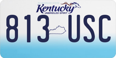KY license plate 813USC