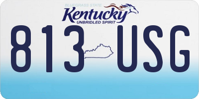 KY license plate 813USG