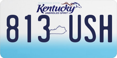 KY license plate 813USH