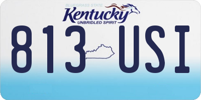 KY license plate 813USI