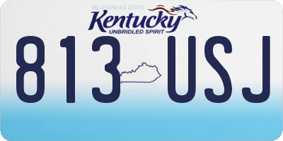 KY license plate 813USJ