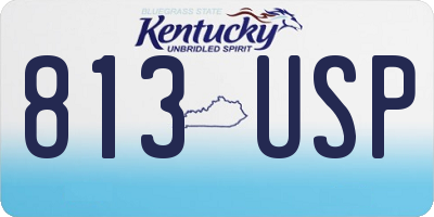 KY license plate 813USP