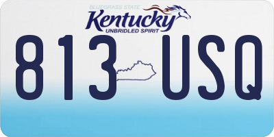 KY license plate 813USQ