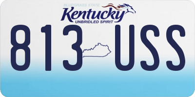 KY license plate 813USS