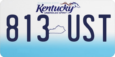 KY license plate 813UST