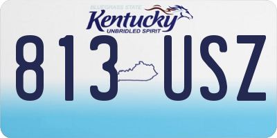 KY license plate 813USZ