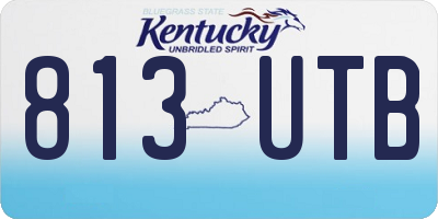 KY license plate 813UTB