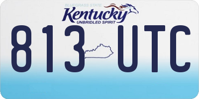 KY license plate 813UTC