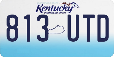 KY license plate 813UTD