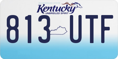 KY license plate 813UTF