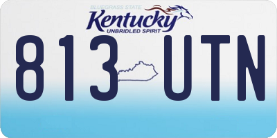 KY license plate 813UTN