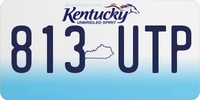 KY license plate 813UTP
