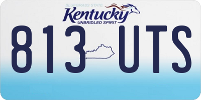 KY license plate 813UTS