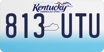 KY license plate 813UTU