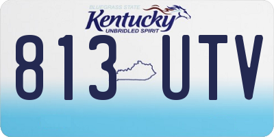 KY license plate 813UTV