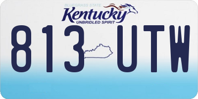 KY license plate 813UTW