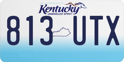 KY license plate 813UTX