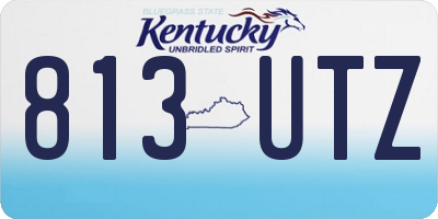KY license plate 813UTZ
