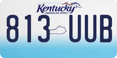 KY license plate 813UUB