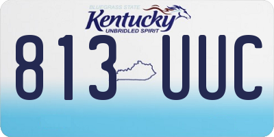 KY license plate 813UUC