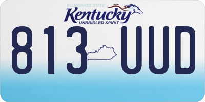 KY license plate 813UUD