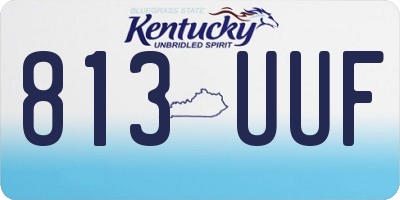 KY license plate 813UUF