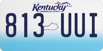 KY license plate 813UUI