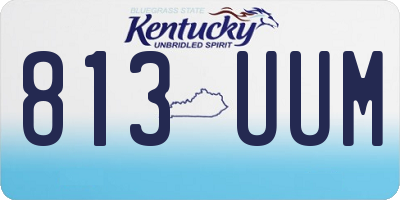KY license plate 813UUM