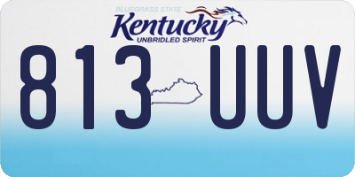 KY license plate 813UUV