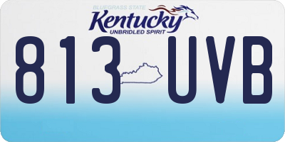 KY license plate 813UVB