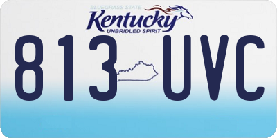 KY license plate 813UVC