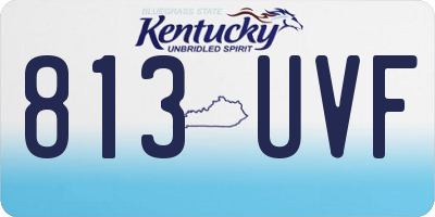 KY license plate 813UVF