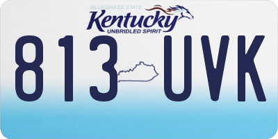 KY license plate 813UVK