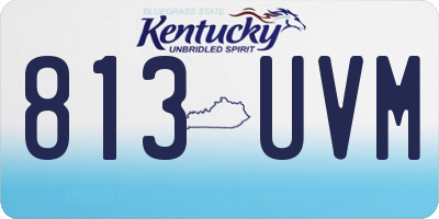 KY license plate 813UVM